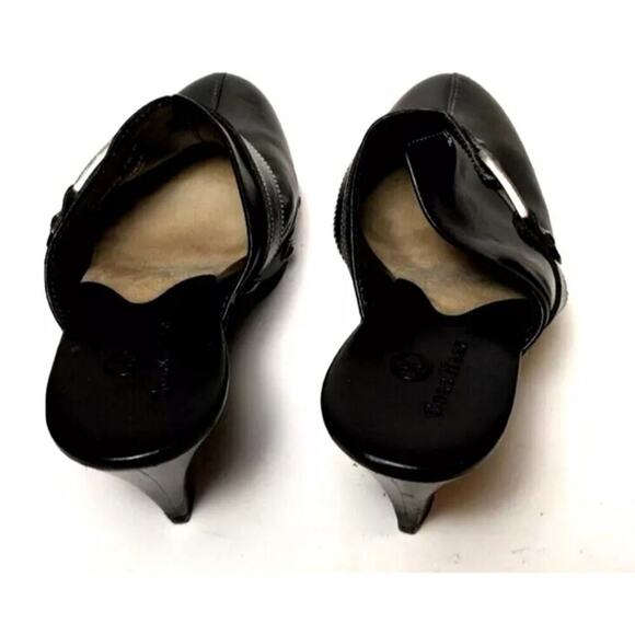 Cole Haan Black Leather Stud Slip On Wedge Clogs Mules Women's SIZE 7.5 B - Picture 7 of 13